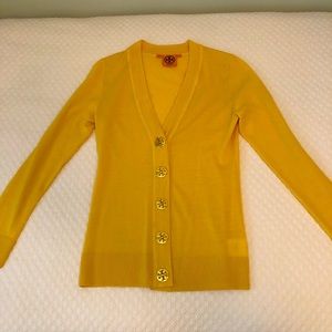 Tory Burch cardigan with gold buttons